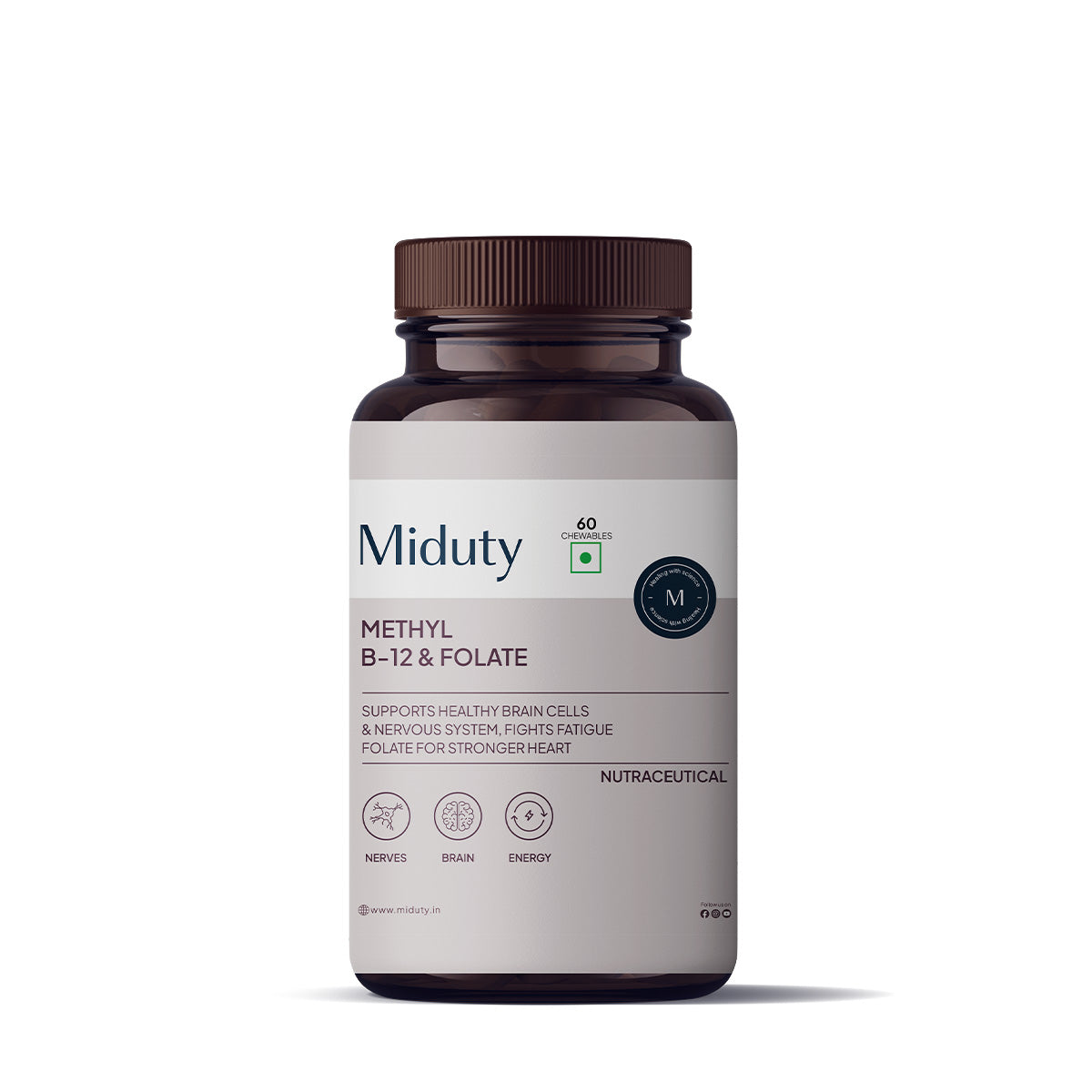 Miduty by Palak Notes Methyl B-12 & Folate Chewable Tablets - Distacart