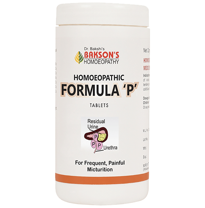 Bakson's Homeopathy Formula P Tablets - Distacart