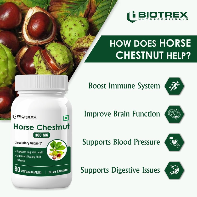 Biotrex Horse Chestnut 300Mg Veg Capsules