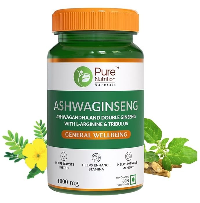 Pure Nutrition Ashwaginseng Veg Tablets - Distacart