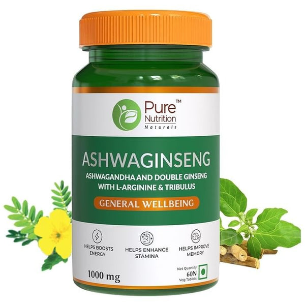 Pure Nutrition Ashwaginseng Veg Tablets - Distacart