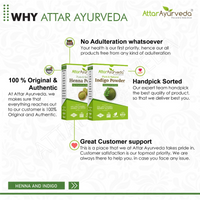 Thumbnail for Attar Ayurveda Henna Powder, Indigo Powder Combo Pack - Distacart