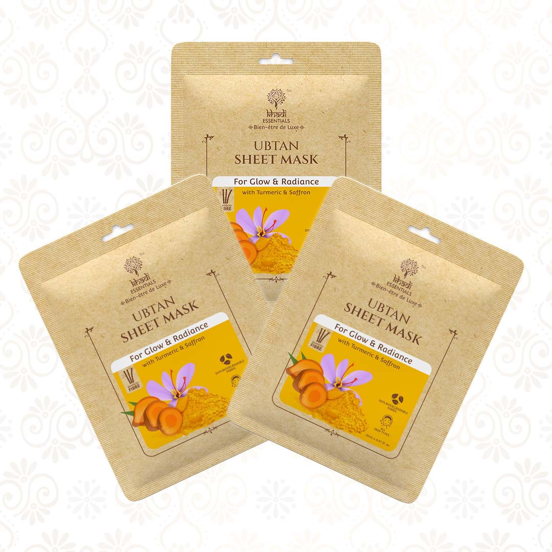 Khadi Essentials Ubtan Serum Sheet Mask - Distacart