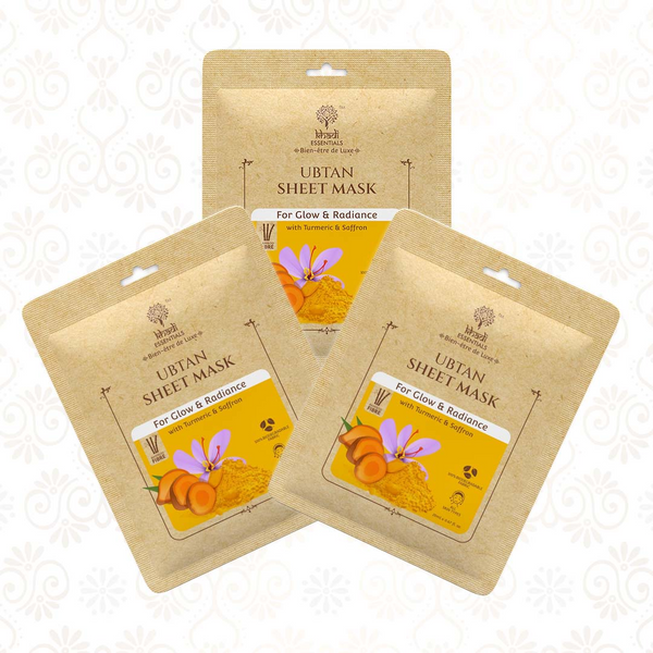 Khadi Essentials Ubtan Serum Sheet Mask - Distacart