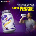 Thumbnail for Scitron Whey Hydrolyzed Synbiotic 100% Hydrolyzed Protein Powder Chocolate Flavor