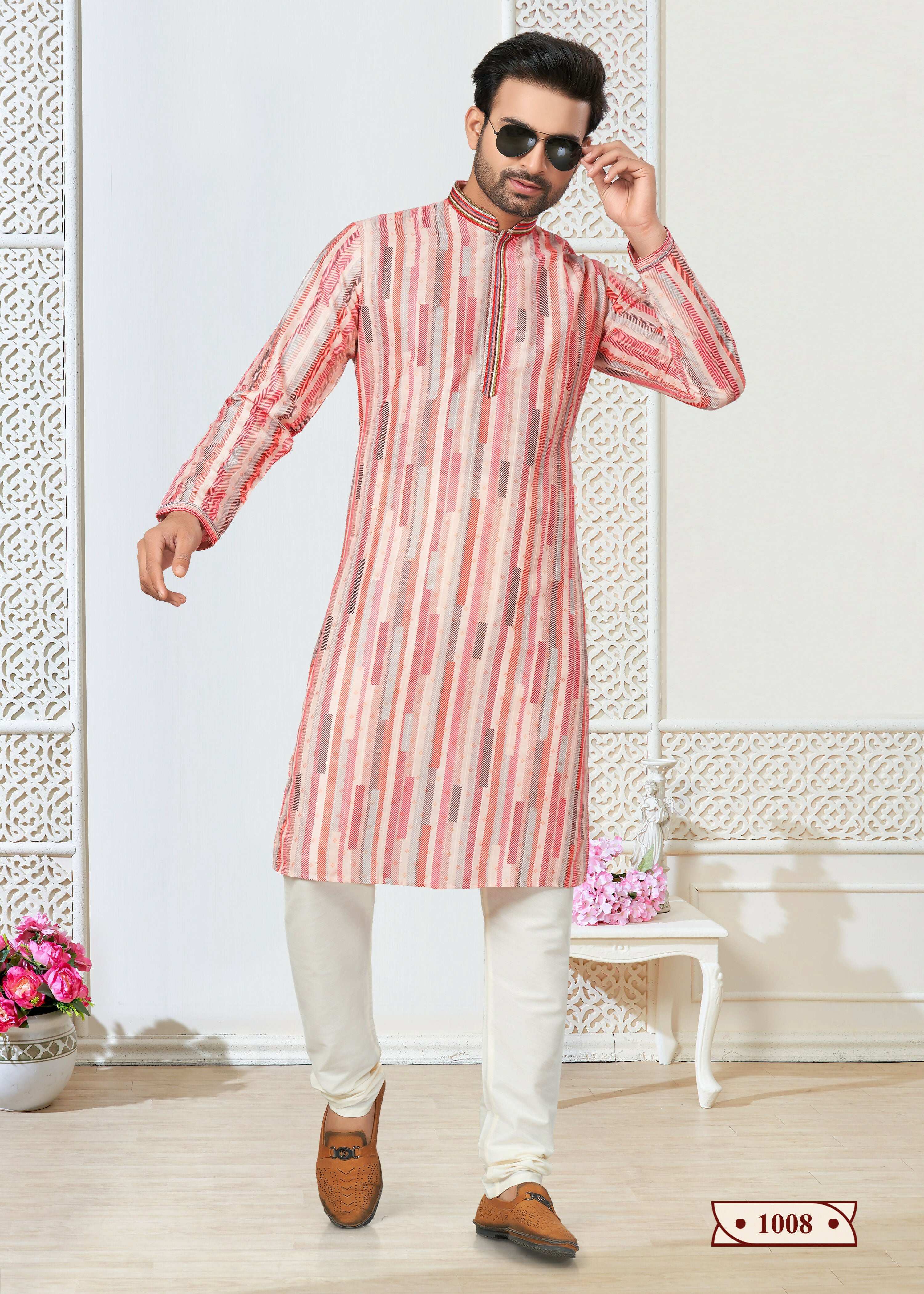 Joban Fashion Men's multicolor Cotton printed Kurta Pyjama set - Distacart