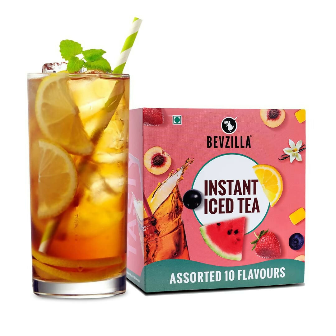 Bevzilla Instant Iced Tea Powder - Assorted 10 Flavours - Distacart