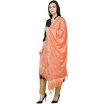 Thumbnail for A R Silk Golden Border Regular Dupatta Color Peach Dupatta or Chunni