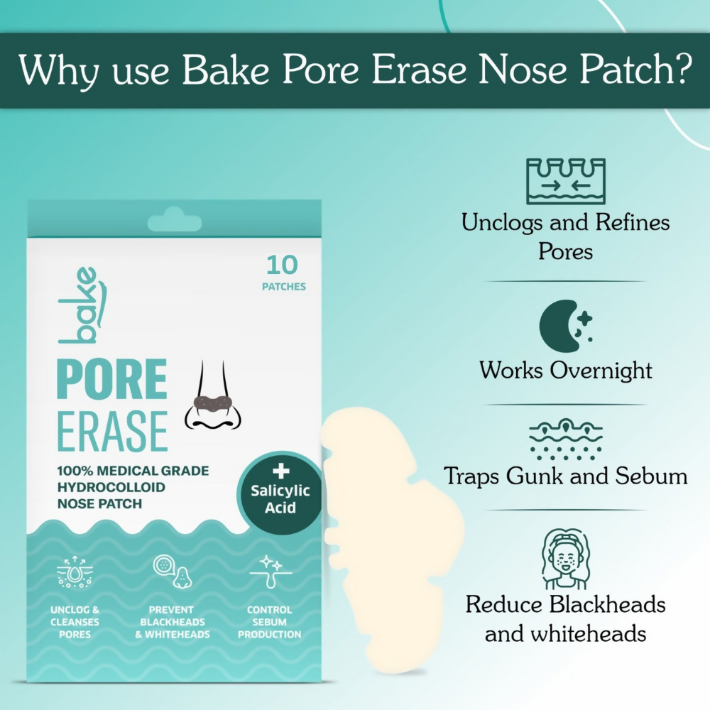 Bake 2% Salicylic Acid Pore Erase Nose Strips - Distacart
