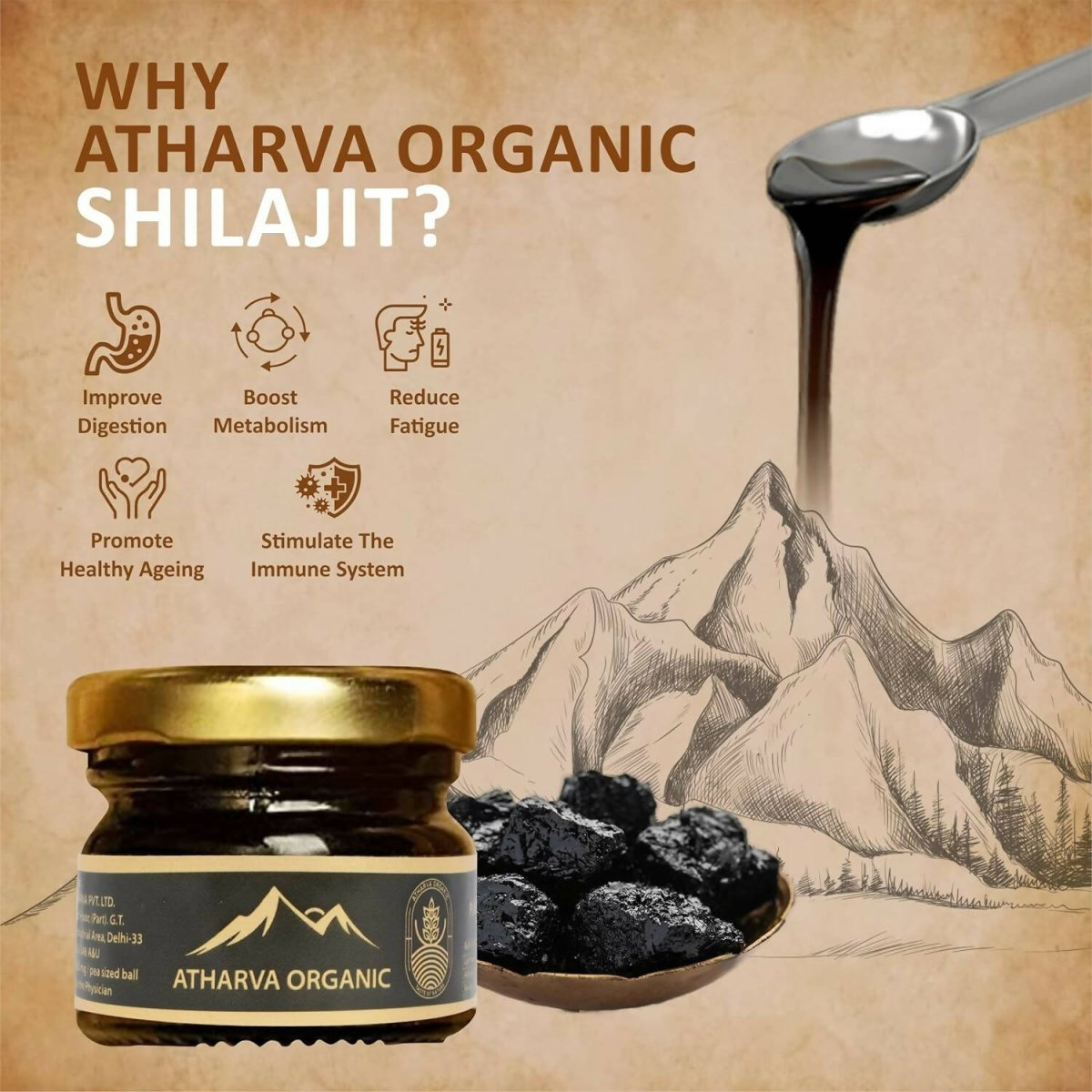 Atharvaa Organic Himalayan Pure Sj - Distacart