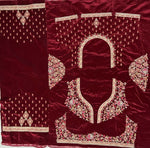 Thumbnail for Jyoti Fashion Women's Red Velvet Fancy Dori & Sequins Multi Thread Embroidered with Diamond Work Wedding Lehenga Choli - Distacart