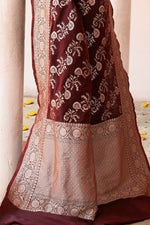 Thumbnail for Joban Fashion Coco Brown Banarasi Soft Pure Handloom Banarasi Silk Saree