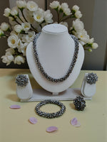 Thumbnail for Inhanns Rangshine 4-In-1 Crystal Glam Set - Handmade - Silver - Distacart