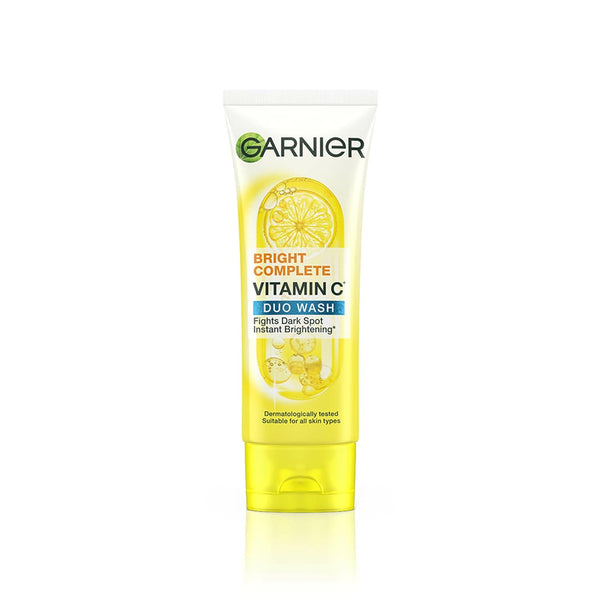 Garnier Bright Complete Brightening Duo Action Face Wash - Distacart
