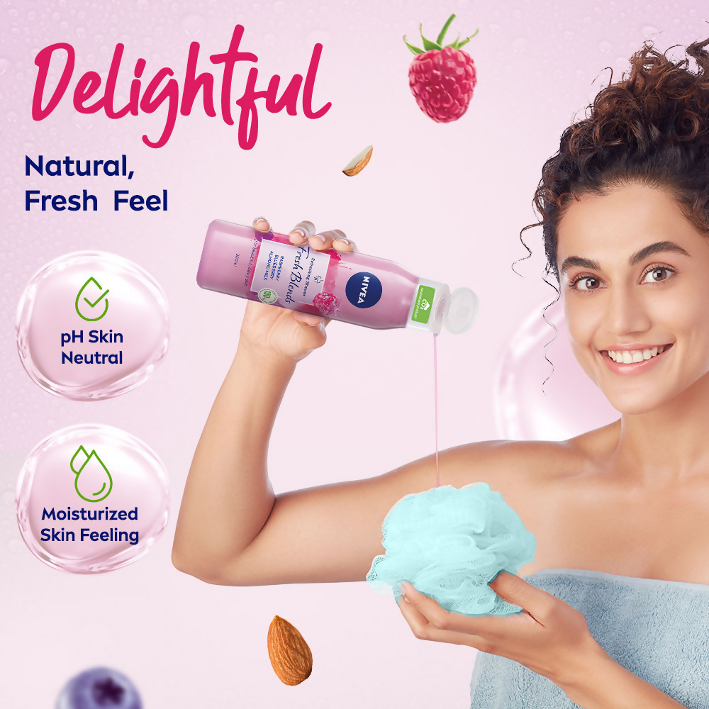 Nivea Fresh Blends Raspberry Body Wash - Distacart