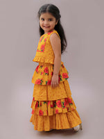 Thumbnail for Lil Drama Genda Phool Mustard Choli and Lehanga Set For Girls