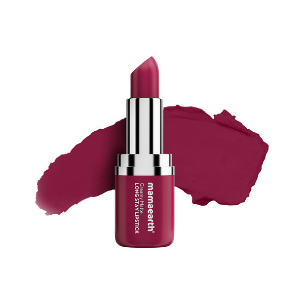 Mamaearth Creamy Matte Long Stay Lipstick - Cranberry Crush - Distacart