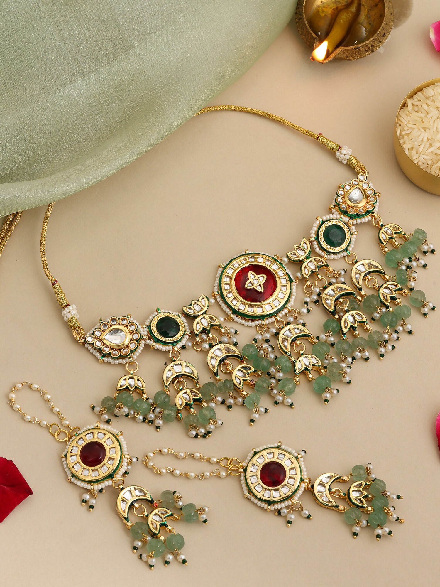 Ruby Raang Royal Choker Set - Distacart
