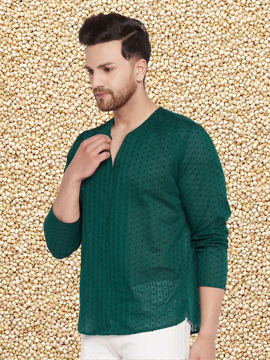 Even Apparels Men's Pure Cotton Green Kurta - Distacart