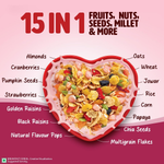 Thumbnail for Saffola Muesli Fruit & Nut Berry Crunch with Flavour Pops