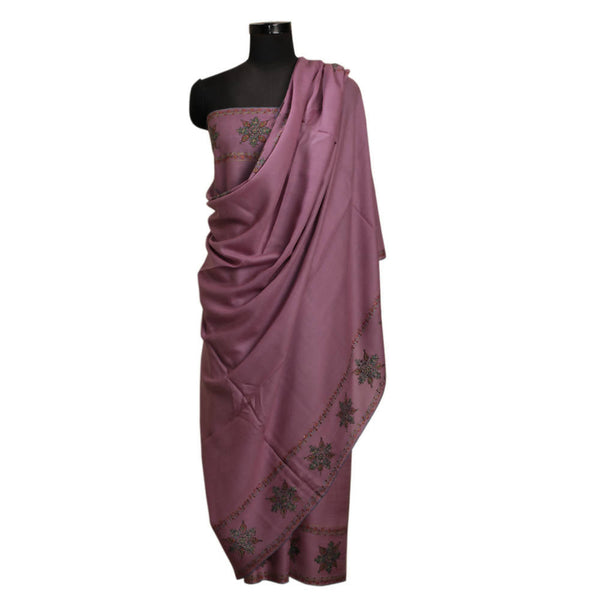 Nizalia Handmade Sozni Work Mouve Pashmina