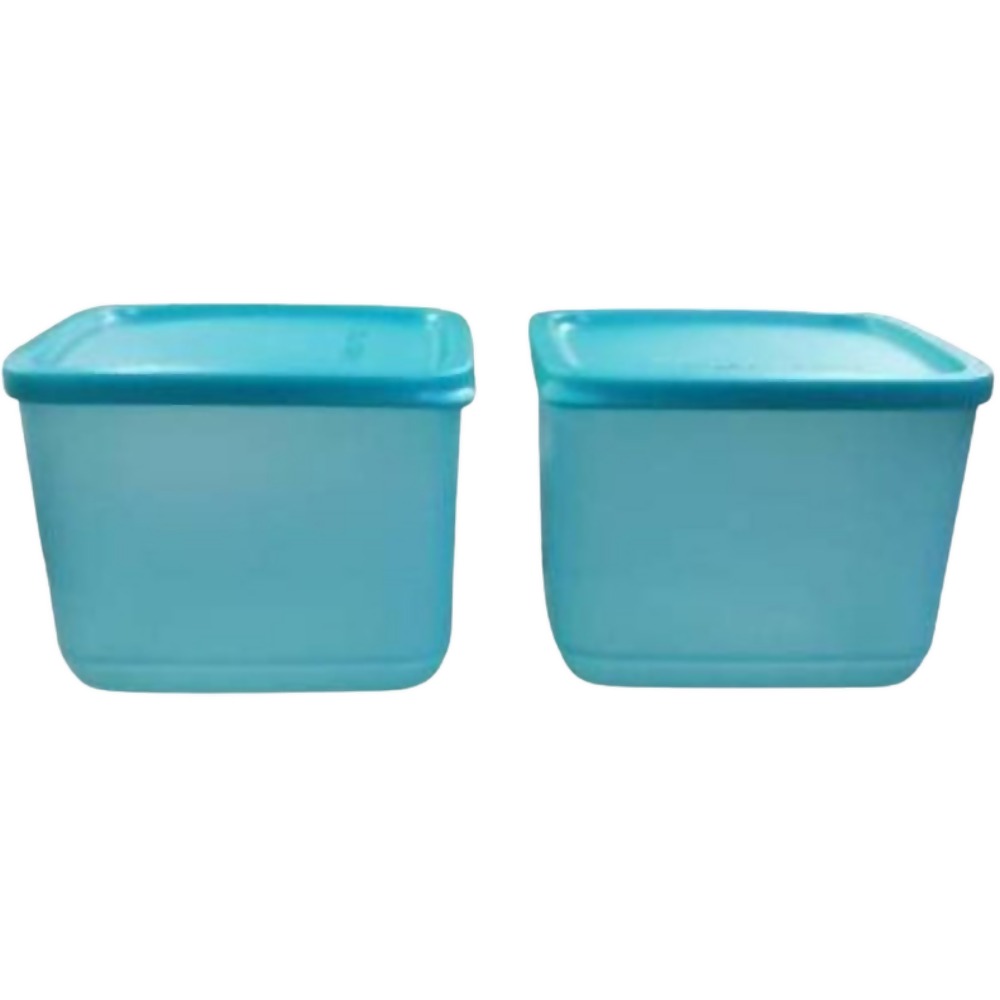 Tupperware Cubix Large Plastic Fridge Container - Blue - Dista