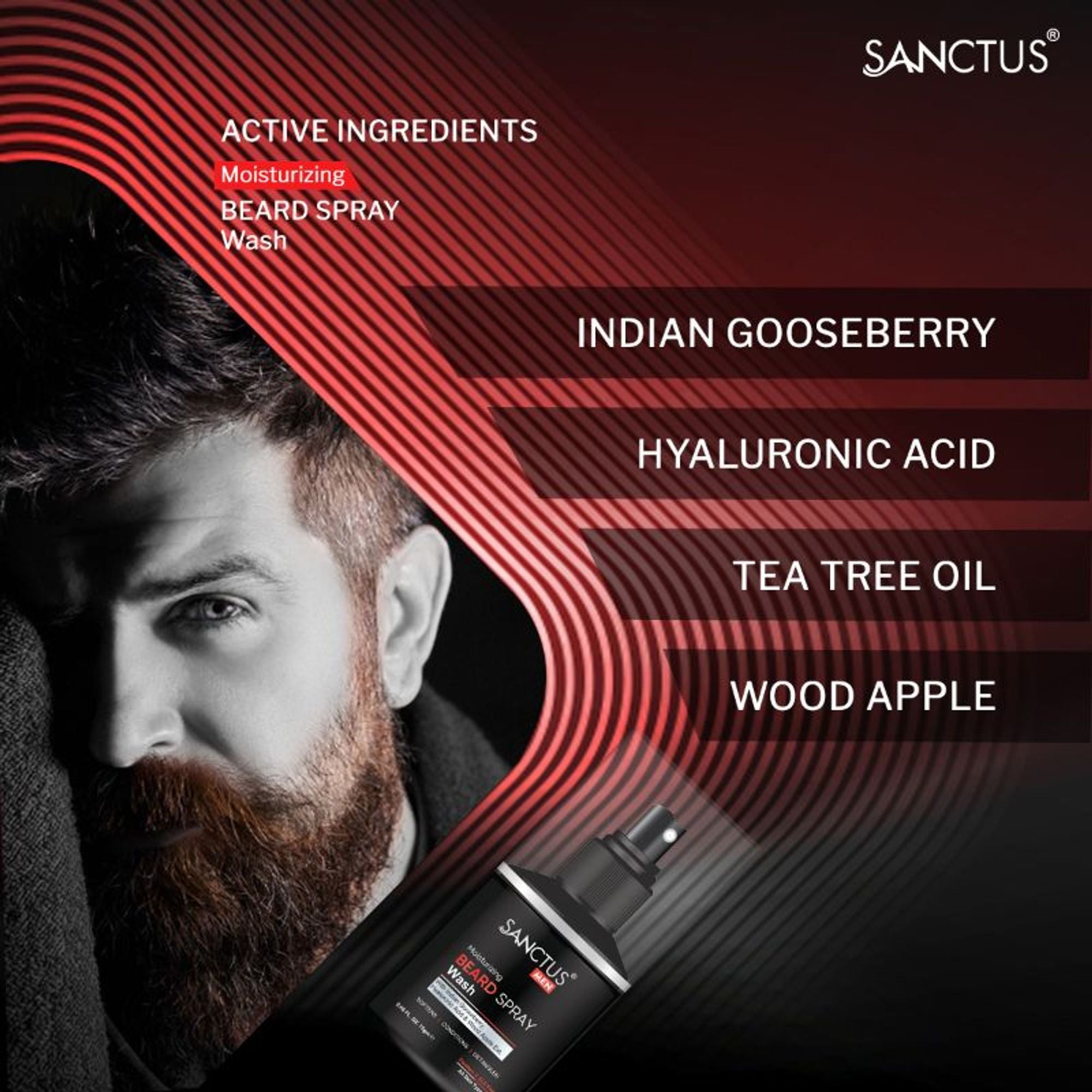 SANCTUS Beard Spray Wash & Conditioner - Distacart
