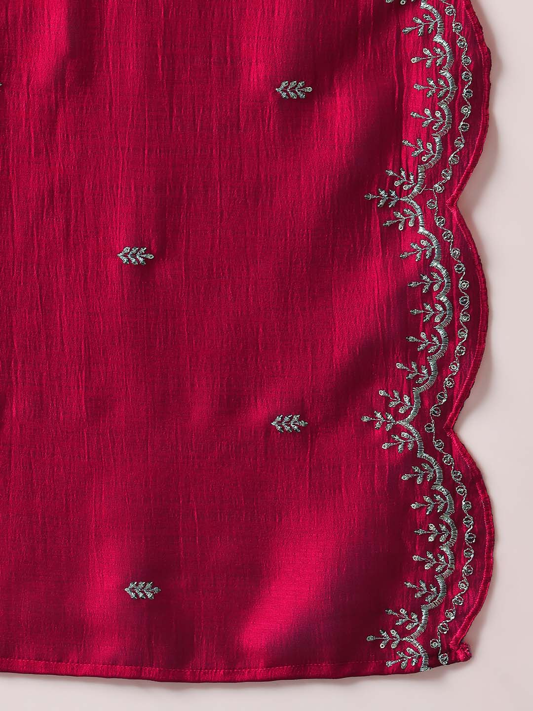 Kalini Ethnic Motif Embroidered Empire Thread Work Anarkali Kurta & Trousers With Dupatta - Distacart