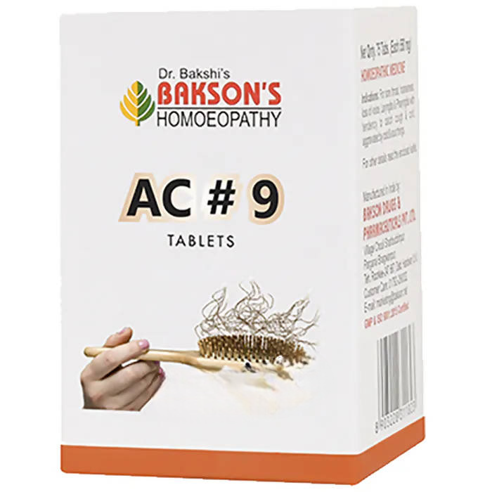 Bakson's Homeopathy AC#9 Tablets - Distacart