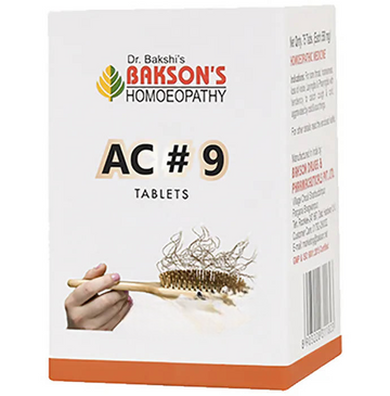 Bakson's Homeopathy AC#9 Tablets - Distacart