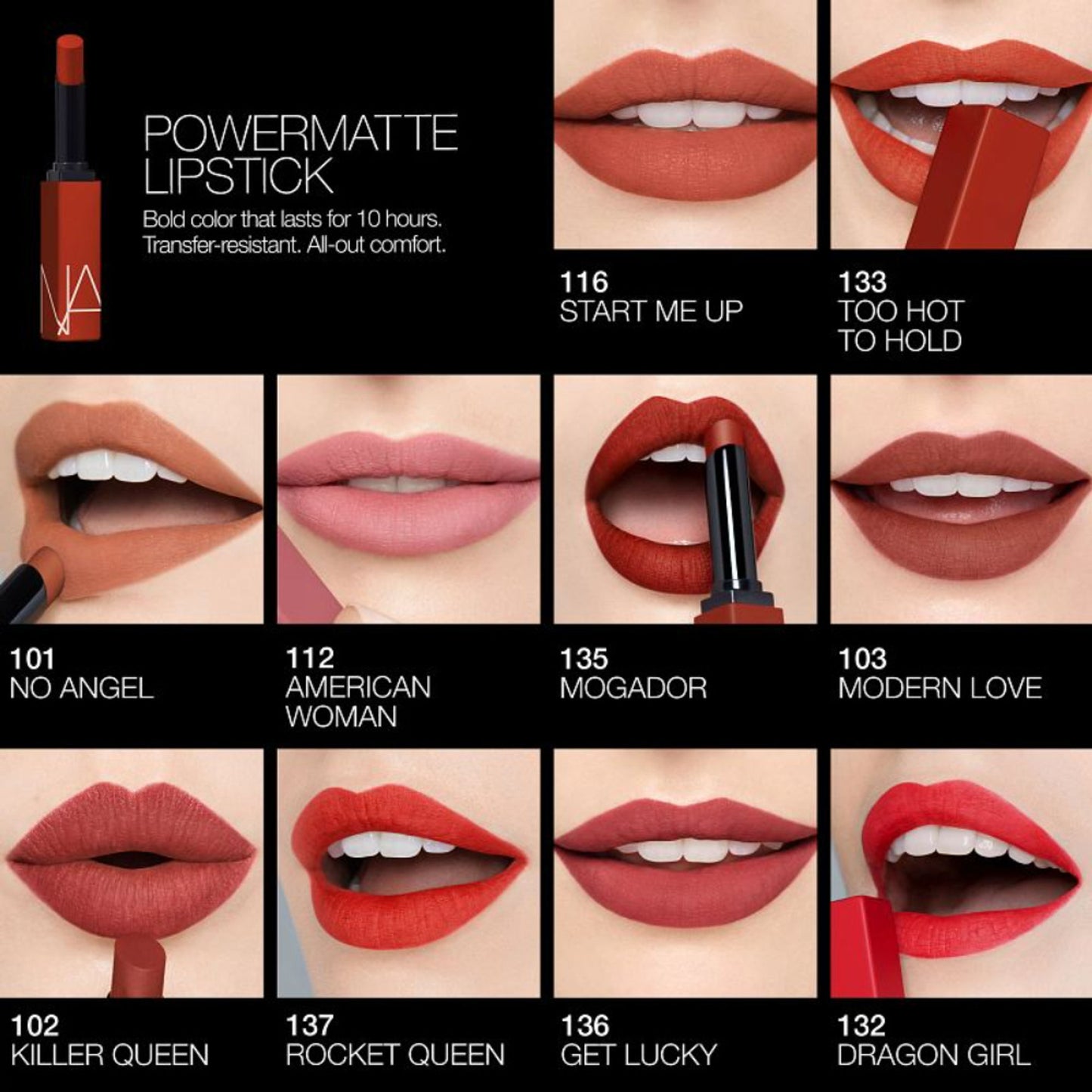 nars powermatte lipstick too hot to hold