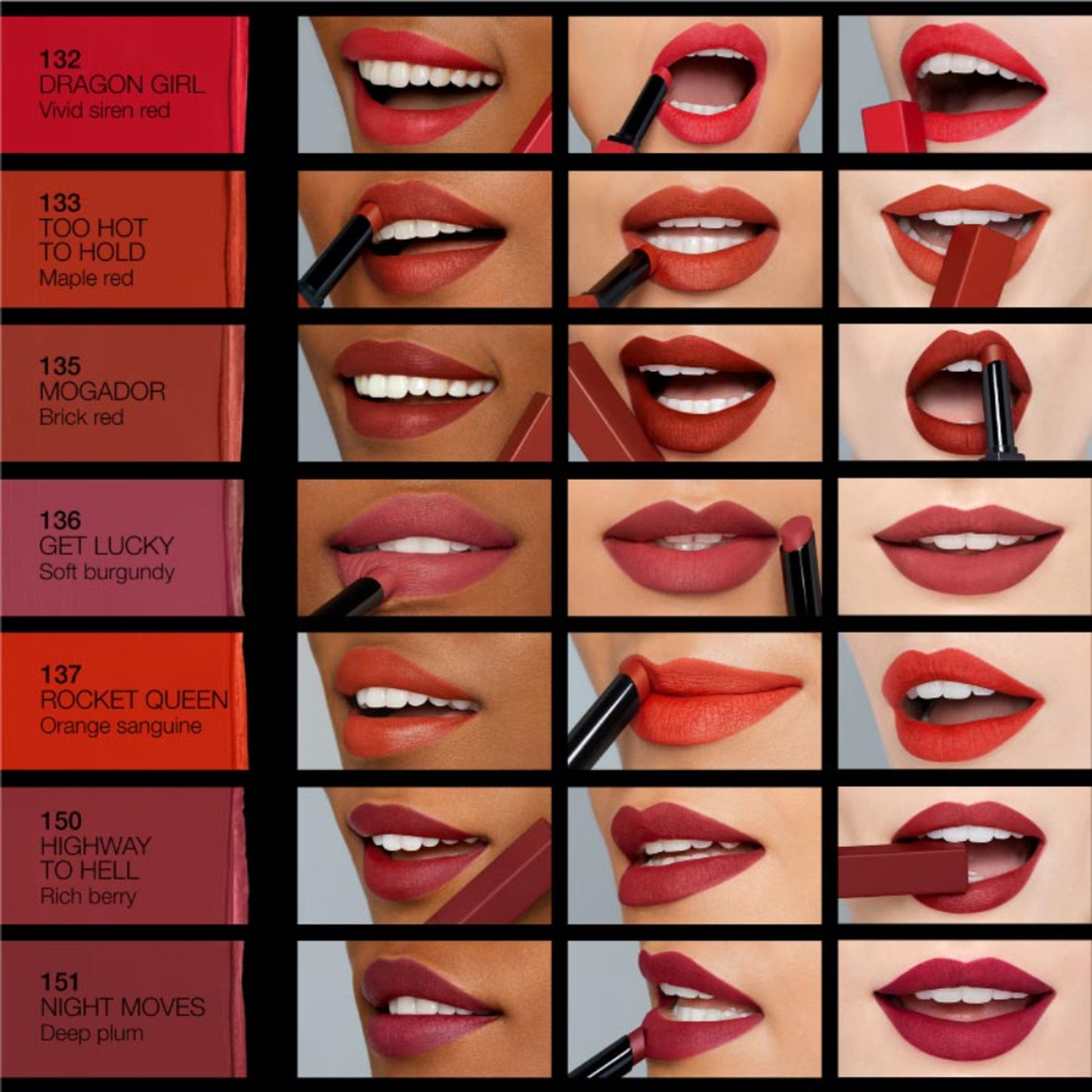 nars powermatte lipstick too hot to hold