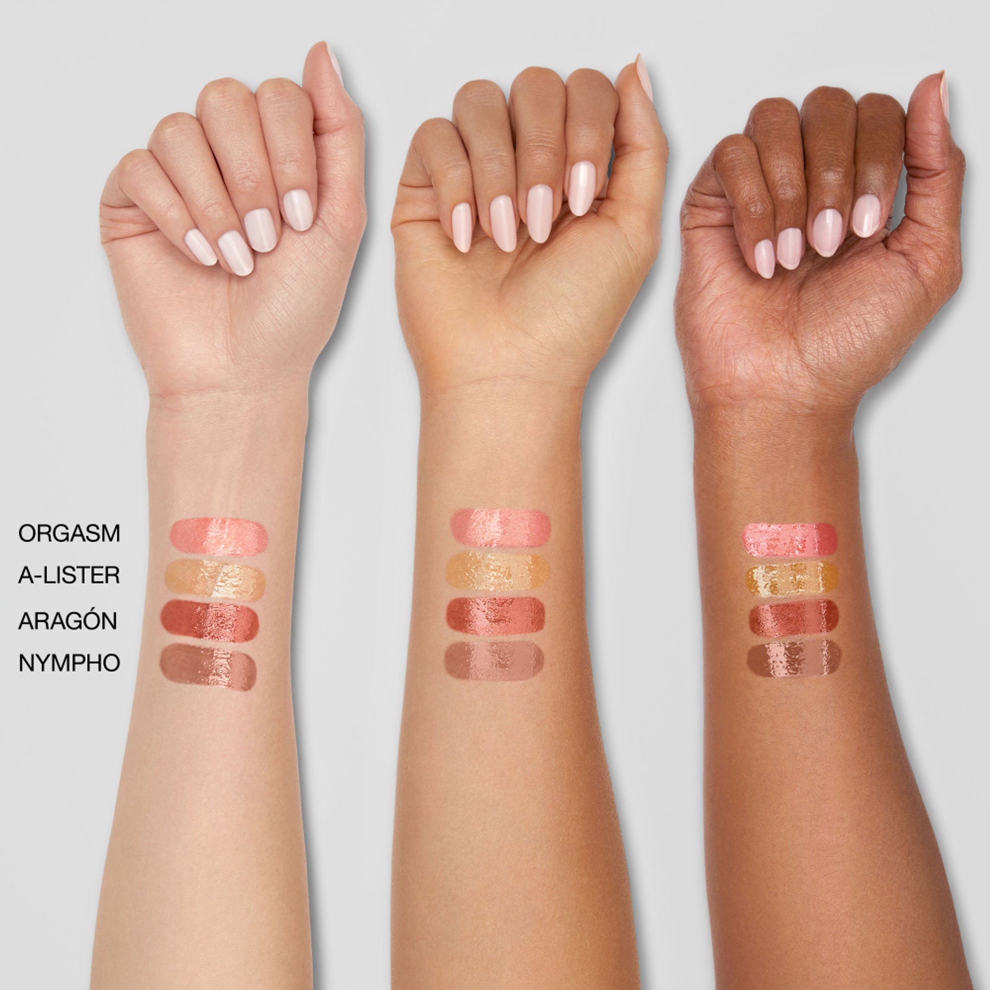 NARS Mini Afterglow Lip Shine Set   Orgasm A Lister Nympho Aragon