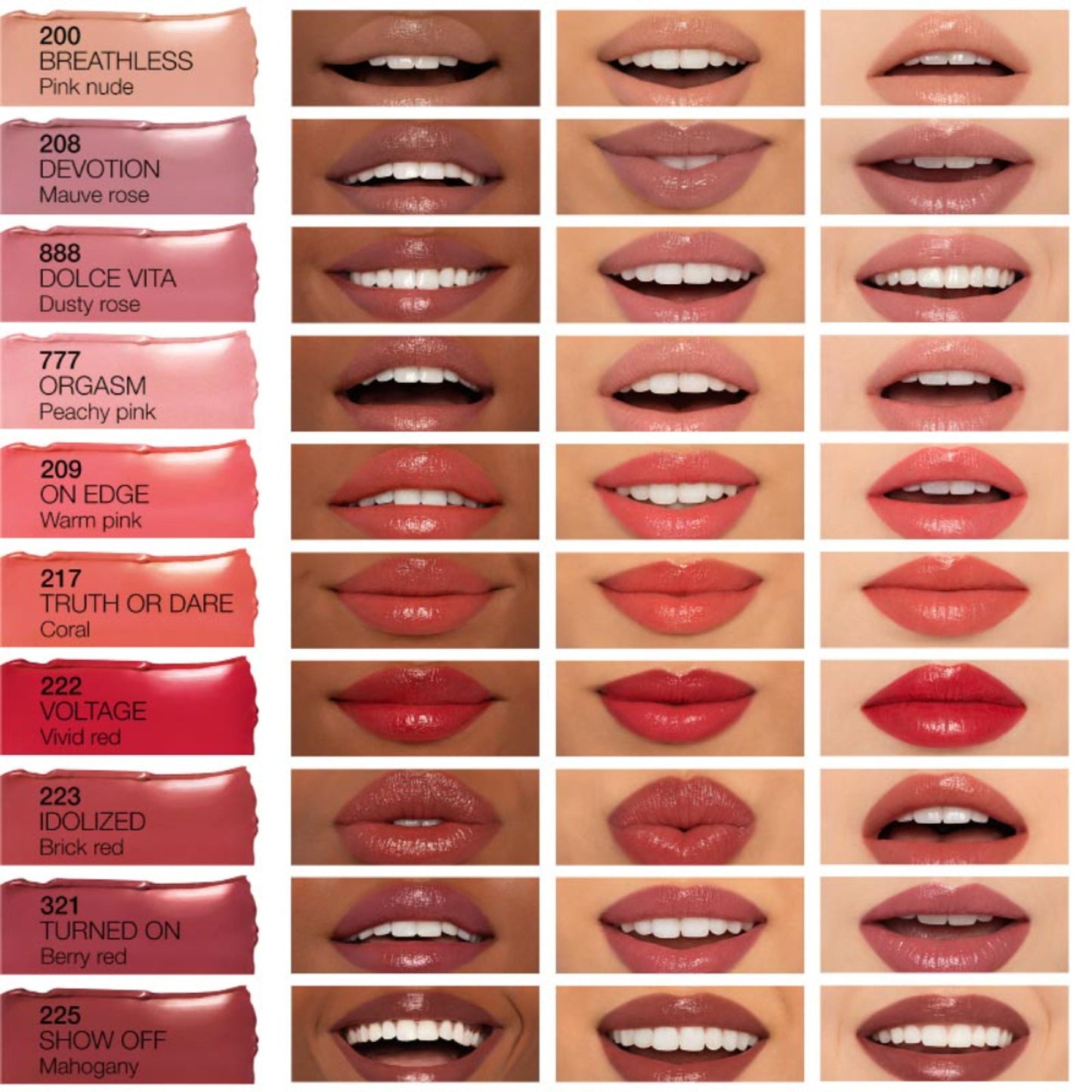 nars afterglow sensual shine lipstick breathless