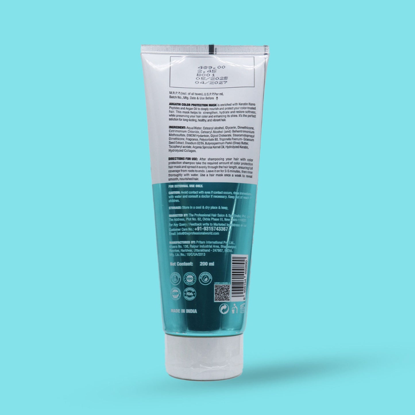 Argatin Professional Color Protection Hair Mask - Distacart