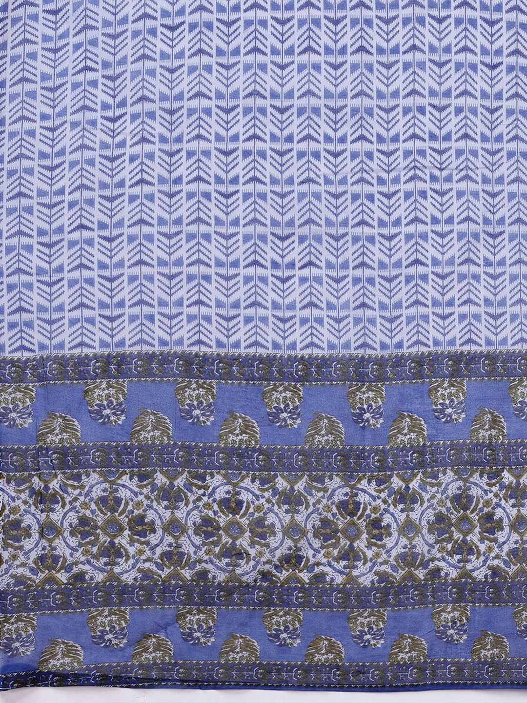 Ode by House of Pataudi Floral Printed Pure Cotton Kurta With Trousers & Dupatta - Distacart
