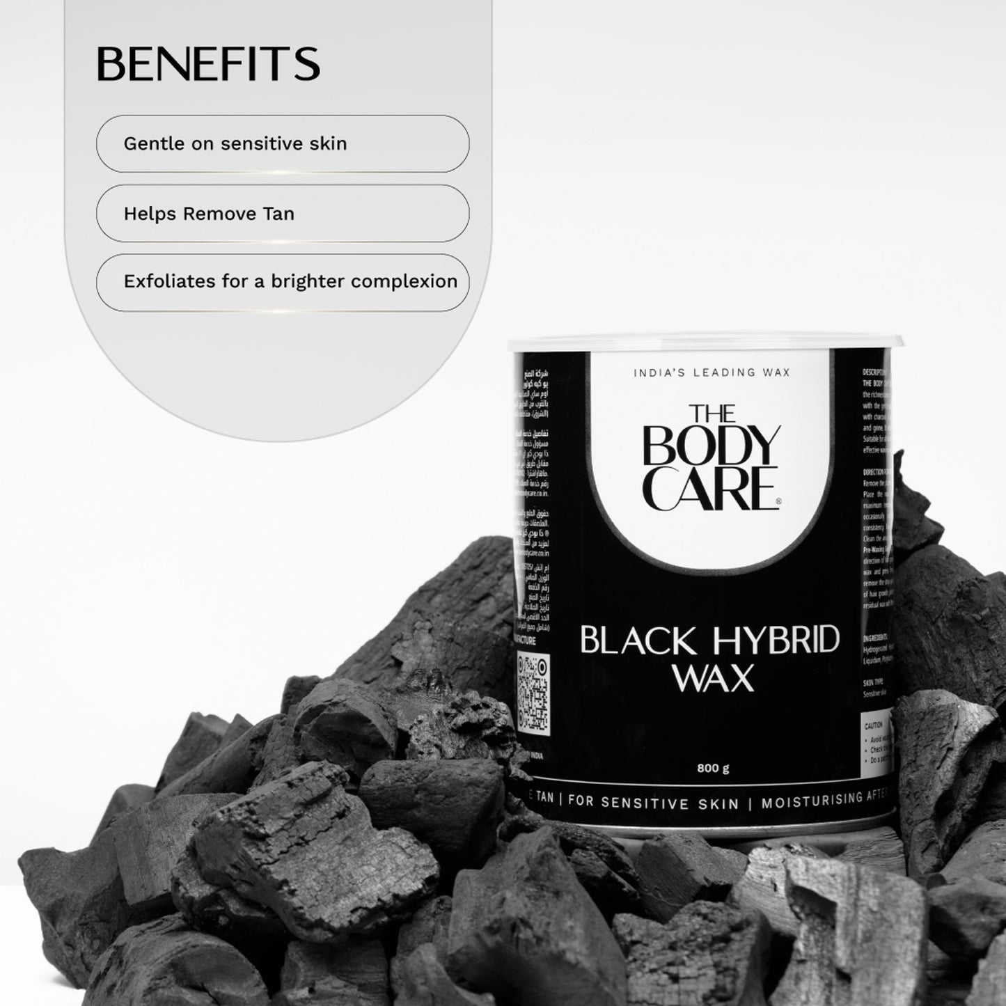 The Body Care Black Hybrid Wax Jar