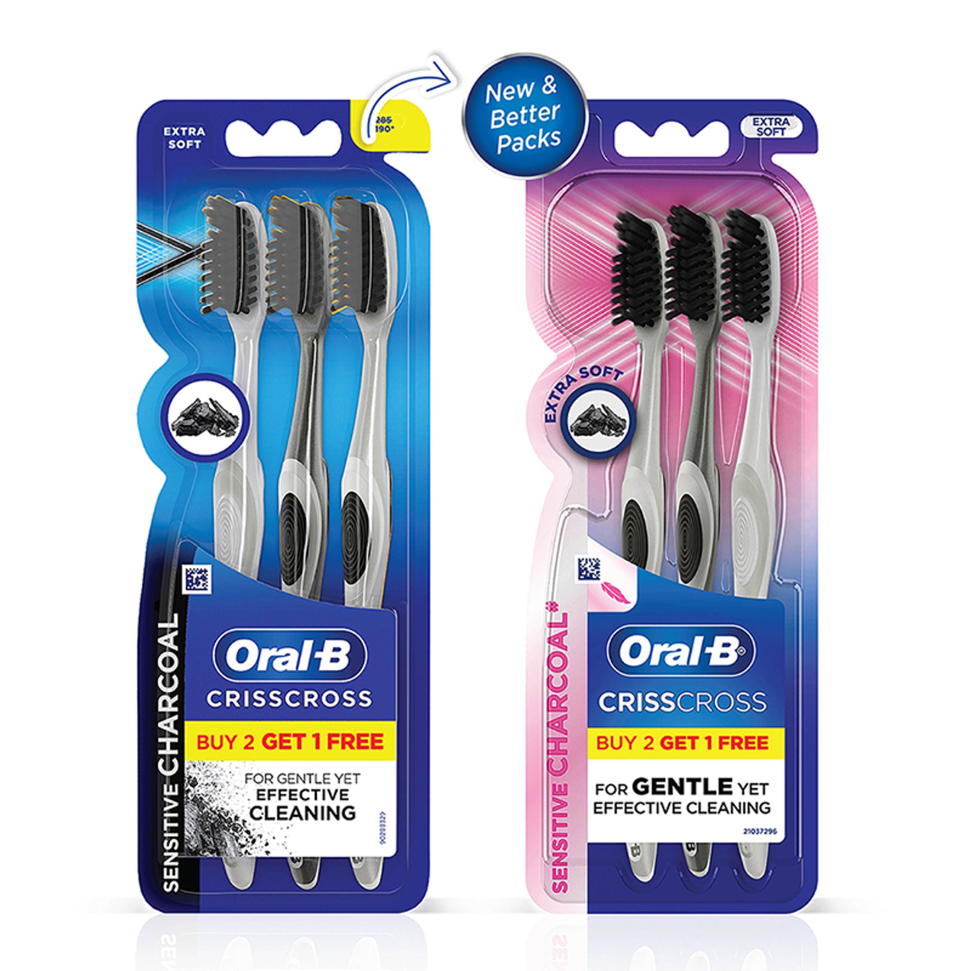 Oral-B Pro-Health Criss Cross Charcoal Toothbrush - Extra Soft (Buy 2 Get 1 Free) - Distacart