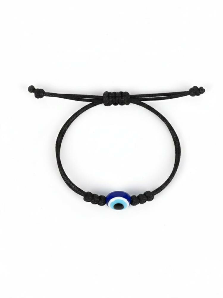NVR Black Evil Eye Adjustable Bracelet for Men & Women - Distacart