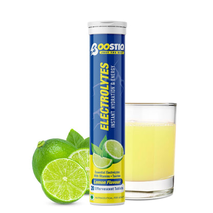 BOOSTIQ Electrolytes Effervescent Tablets - Lemon Flavour - Distacart