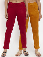 Thumbnail for TAG 7 Women Pack of 2 Wool Blend Ankle-Length Leggings Pants - Distacart