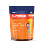 Thumbnail for Gritzo SuperMilk Height+ Health Drink for 10-12y Girls - Double Chocolate Flavor - Distacart