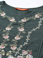 Thumbnail for Indo Era Women Green Ethnic Motifs Embroidered Kurta with Trousers & With Dupatta