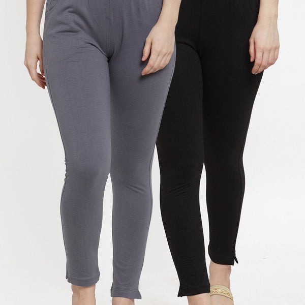 TAG 7 Women Pack of 2 Solid Ankle-Length Leggings - Distacart