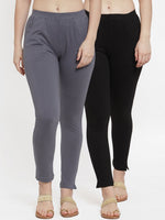 Thumbnail for TAG 7 Women Pack of 2 Solid Ankle-Length Leggings - Distacart