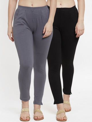 TAG 7 Women Pack of 2 Solid Ankle-Length Leggings - Distacart