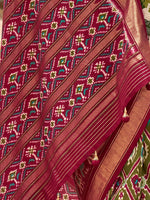 Thumbnail for Anouk Ethnic Motifs Woven Design Zari Silk Blend Patola Saree - Distacart