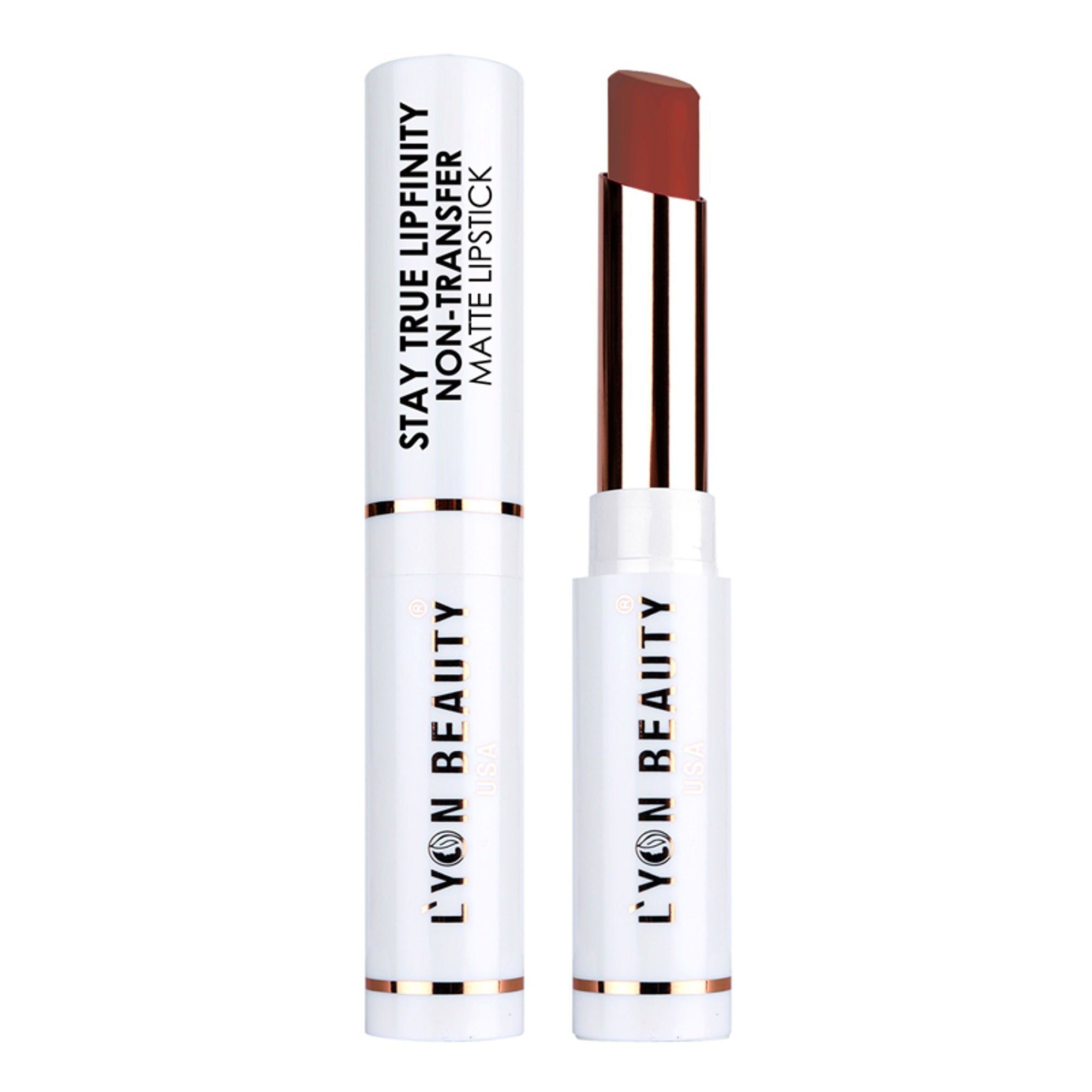 Lyon Beauty Stay True Lipfinity Non Transfer Matte Lipstick - Hot Plum 12 - Distacart