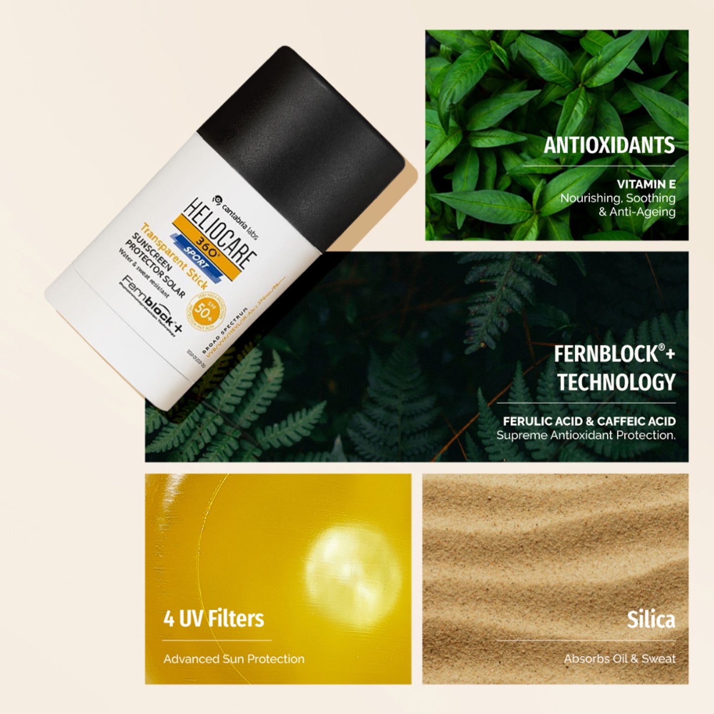 Heliocare 360 Sport Transparent Sunscreen Stick SPF 50+ - Distacart
