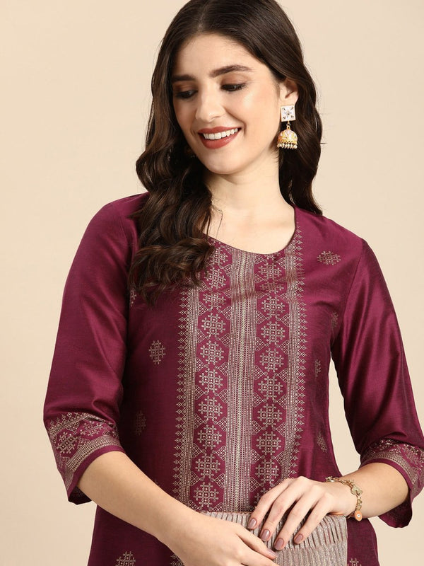 Anouk Women Ethnic Motifs Printed Empire Kurta with Trousers - Distacart